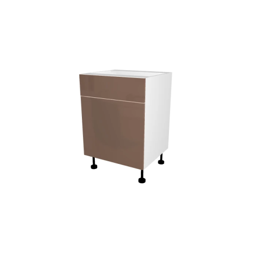 LAGE KEUKENKAST 1 LADE + 1 DEUR, RIO, BRILLIANT CAPPUCCINO, L 60 cm x H 72 cm x D 56 cm