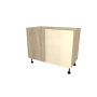 HOEKKEUKENKAST, CASABLANCA, GLANZEND BEIGE, L 110 cm x H 72 cm x D 56 cm