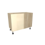 HOEKKEUKENKAST MET LINKS DRAAISEL, CASABLANCA, GLANZEND BEIGE, L 110 cm x H 72 cm x D 56 cm