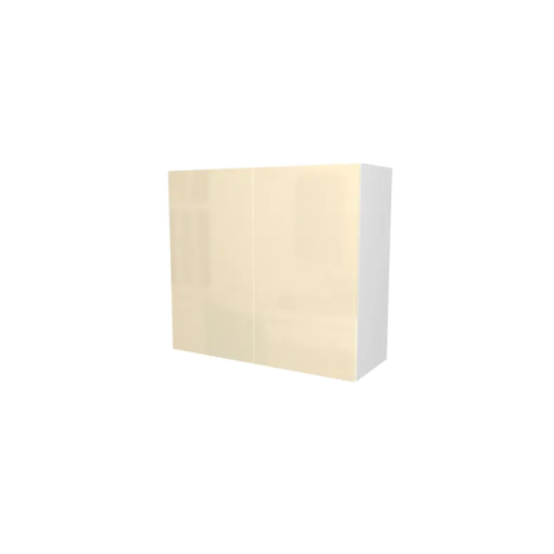 HOGE KEUKENKAST, CASABLANCA, GLANZEND BEIGE, L 80 cm x H 72 cm x D 30 cm