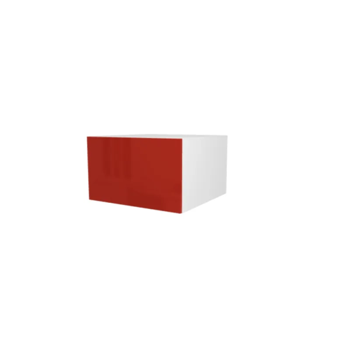 KEUKENKAST MET HOGE KLEP, CHARLEROI, GLANZEND ROOD, L 60 cm x H 56 cm x D 30 cm