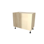 HOEKKEUKENKAST ONDER GASTAFEL, CASABLANCA, GLANZEND BEIGE, L 100 cm x H 72 cm x D 56 cm